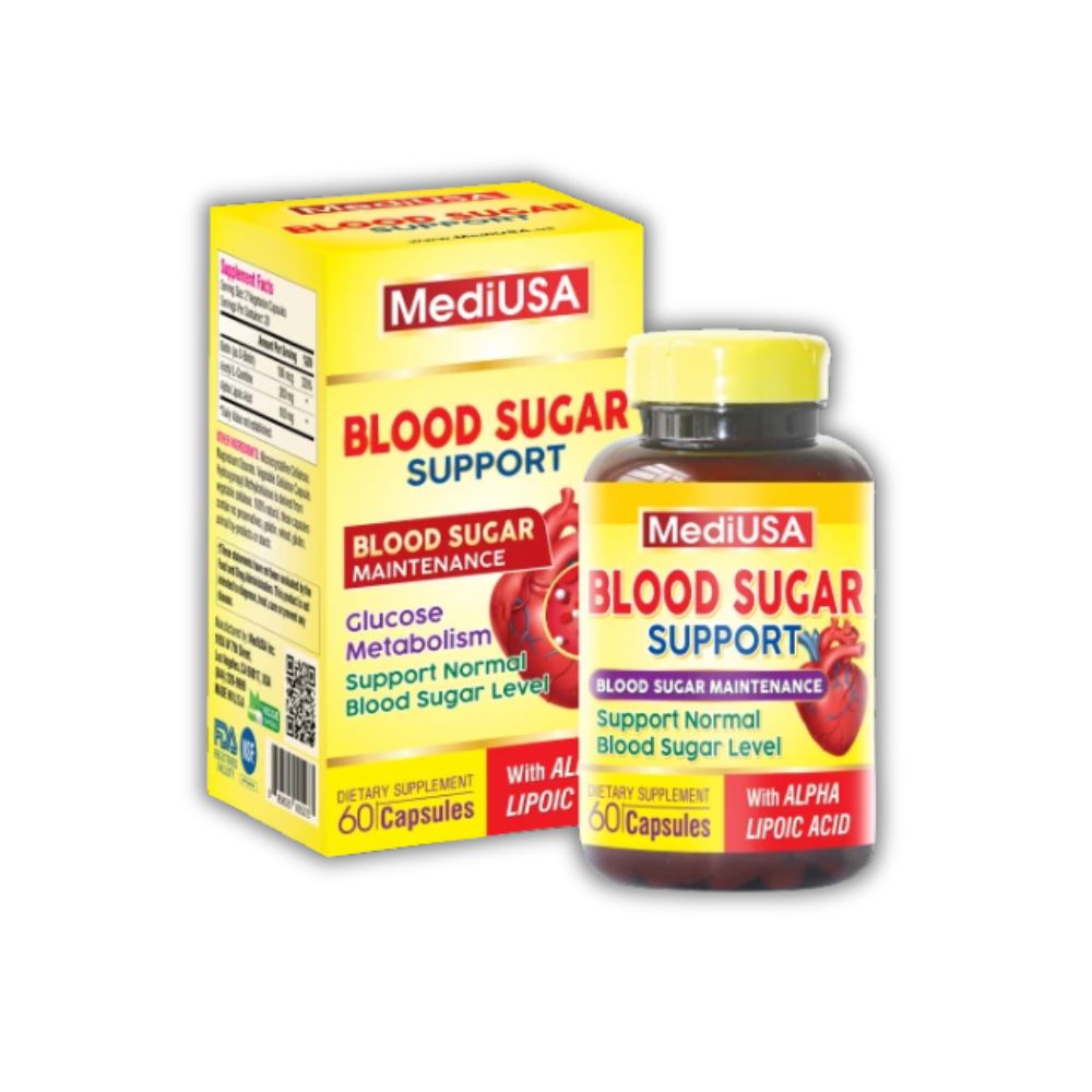 Viên Uống Blood Sugar Support MediUSA Hỗ Trợ Cải Thiện Đường Huyết (Hộp x 60 Viên)