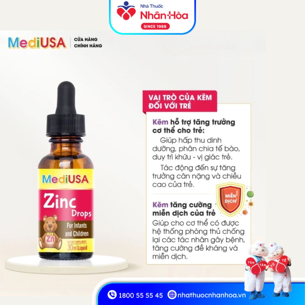 Công Dụng của Siro Zinc Drops MediUSA