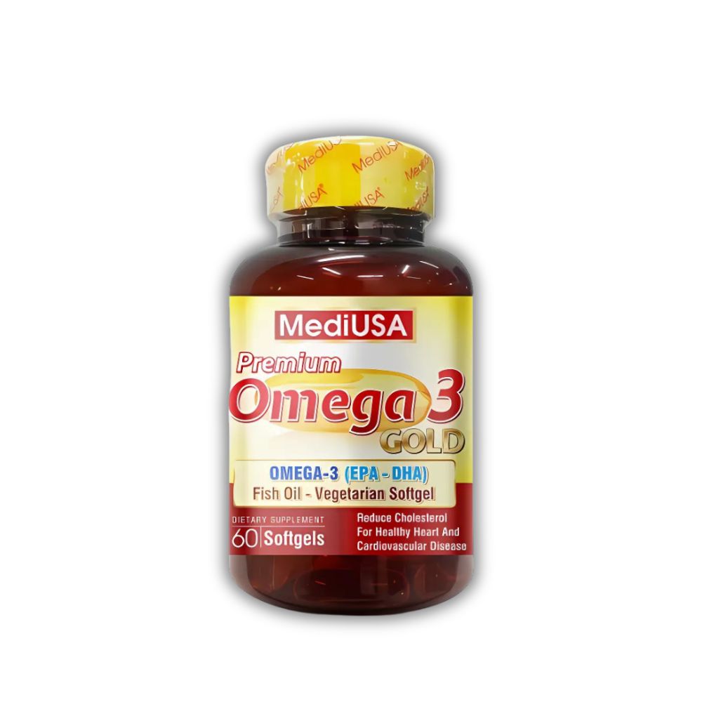 Viên Uống Premium Omega 3 Gold MediUSA Hỗ Trợ Phát Triển Não Bộ & Thị Lực (Hộp 30 Viên, 60 Viên)