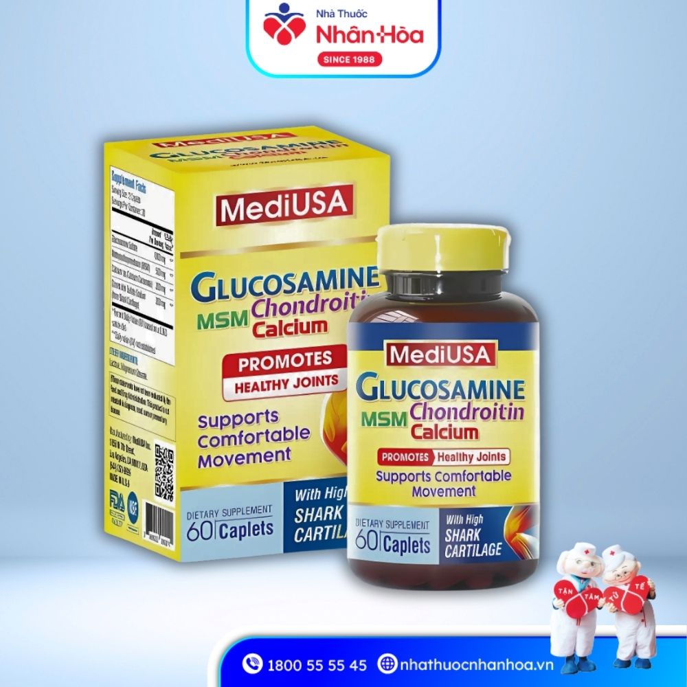 Sản phẩm Glucosamine MSM Chondroitin Calcium MediUSA