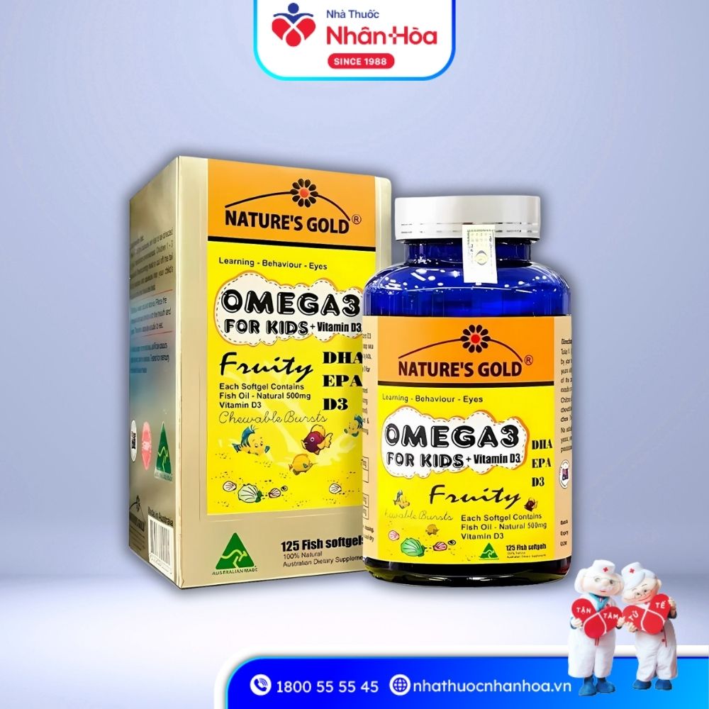 Sản phẩm Omega 3 for Kids + Vitamin D3 Nature’s Gold