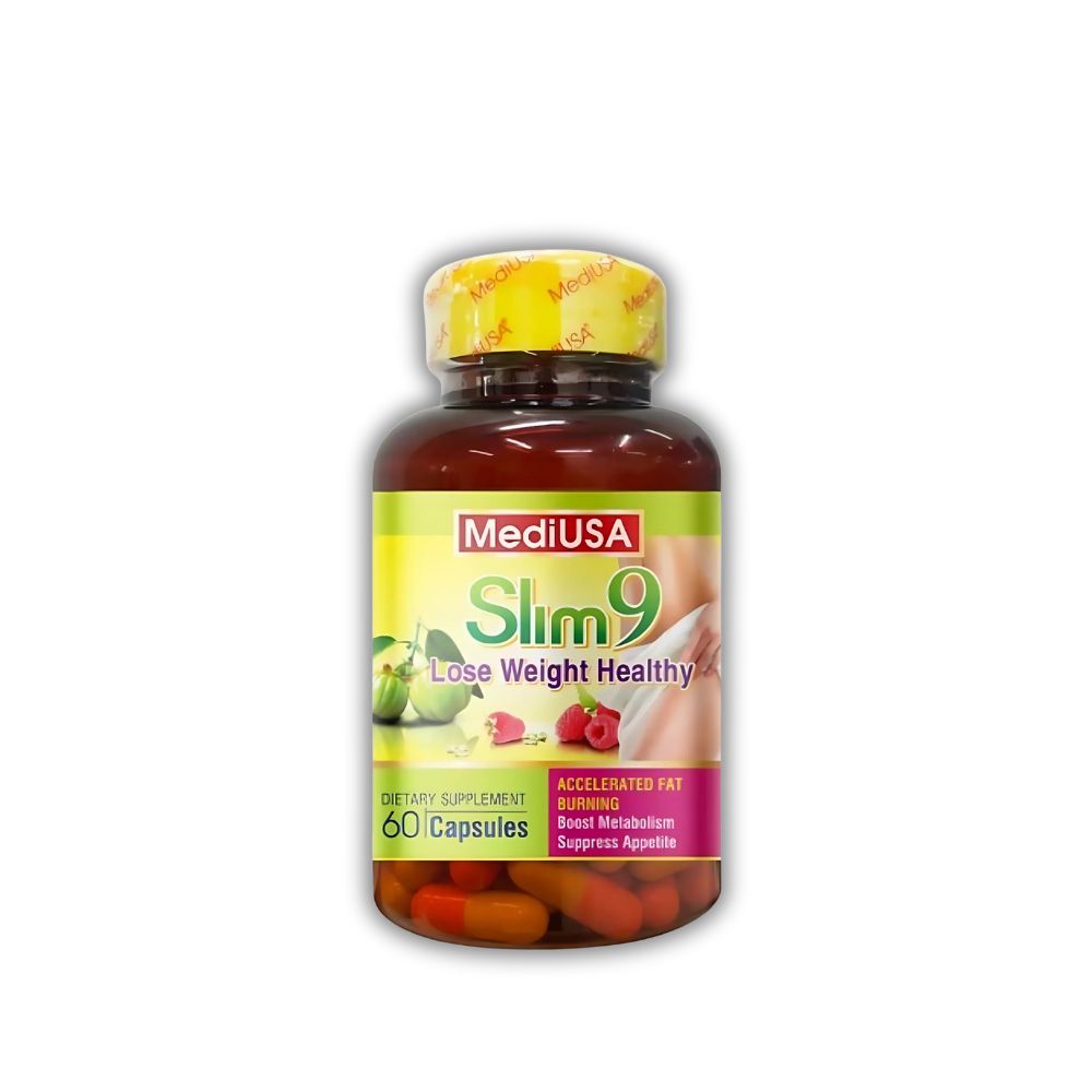 Viên Uống Slim 9 Lose Weight Healthy MediUSA Hỗ Trợ Giảm Cân (Hộp 60 Viên)