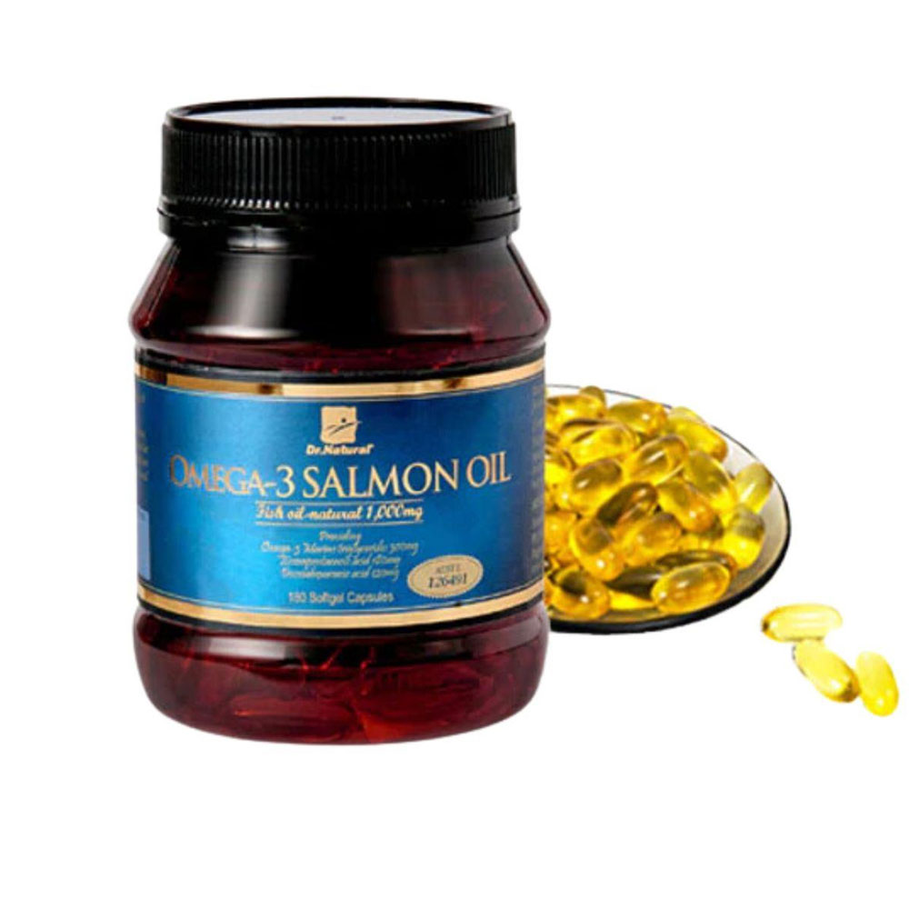 Viên Uống Omega‑3 Salmon Oil Dr. Natural Hỗ Trợ Bổ Não, Tim Mạch (Lọ 180 Viên)
