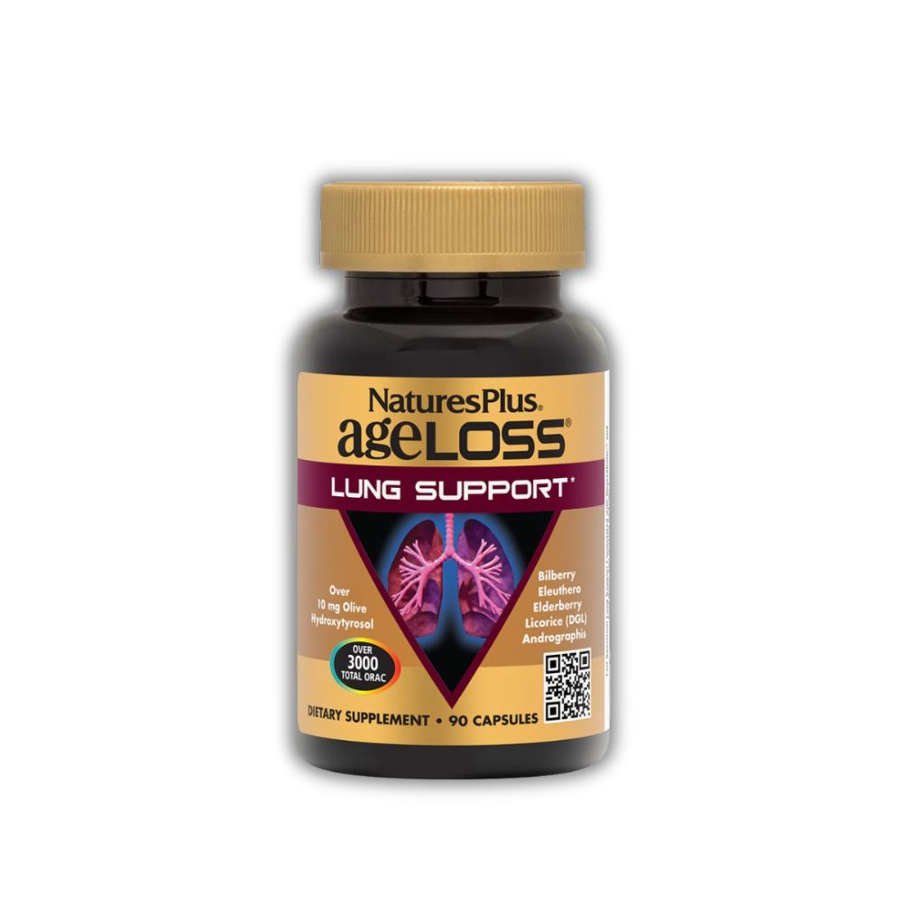Viên Uống AgeLoss Lung Support Nature's Plus Hỗ Trợ Bổ Phổi (Lọ 90 Viên)