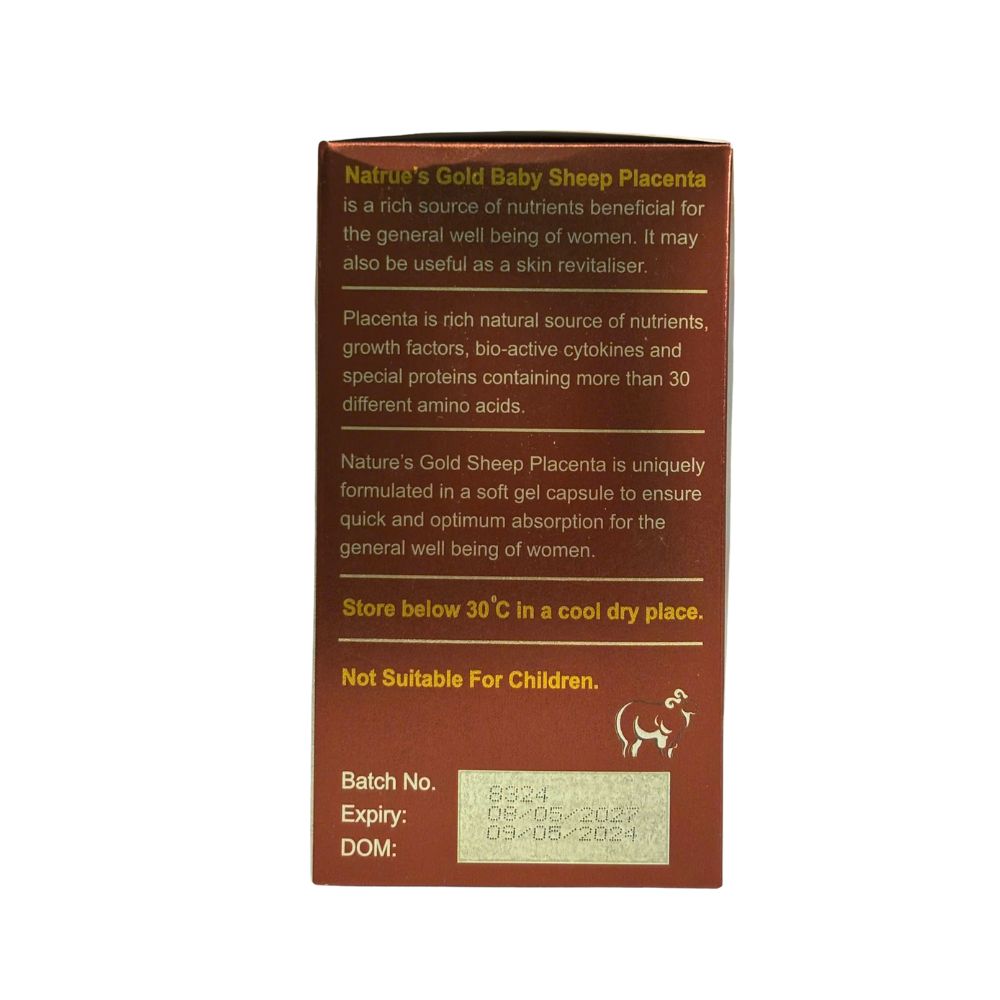 Viên Uống Ros Sheep Placenta Nature’s Gold Hỗ Trợ Làm Đẹp (Lọ 100 Viên)